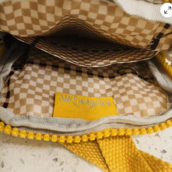 reduced Kipling TALLY brand new mobile phone bag crossbody bag vivid yellow - Picture 10 of 15